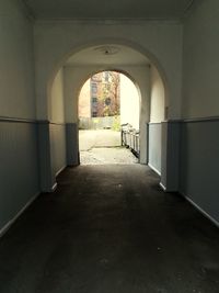 Empty corridor of building