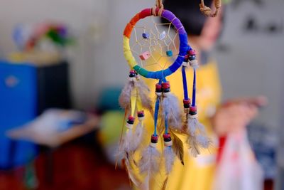 Close-up of decoration hanging outdoors