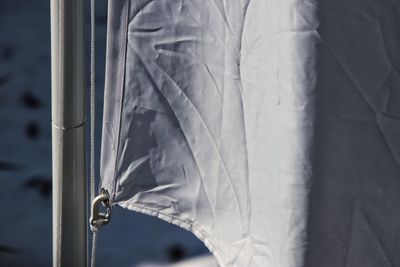 Close-up of flag on flagpole