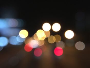 Defocused lights on street