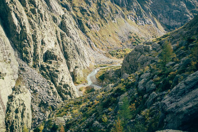 Scenic view of rock formations