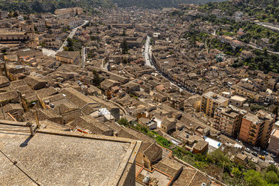 High angle view of townscape