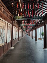 Empty corridor of building