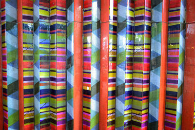 Full frame shot of colorful wall