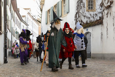 Basel, switzerland - february 20st 24. carnival marching group