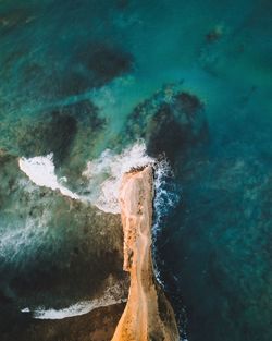 Close-up of wave on beach