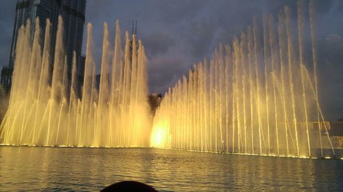 Panoramic view of sea against sky during sunset