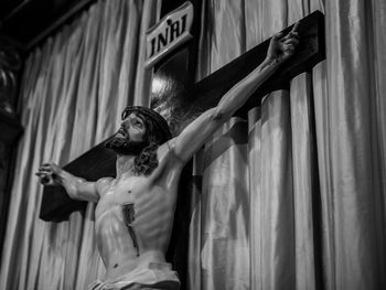 Low angle view of crucifix