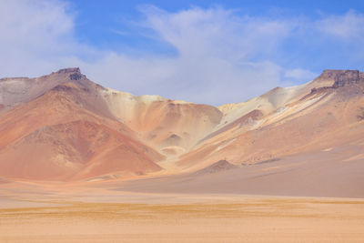 Scenic view of desert against sky