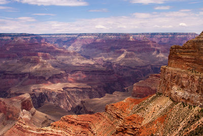 Aerial view of dramatic landscape