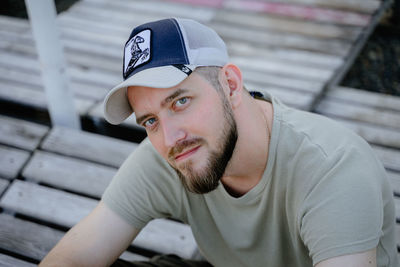 Portrait of young man standing outdoors