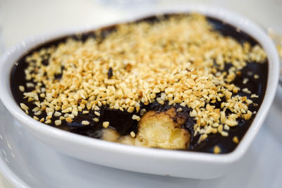 Close-up of noodles in bowl