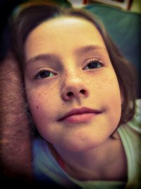 Close-up portrait of young woman