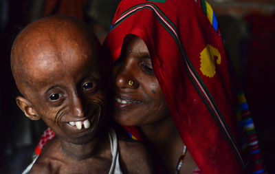 Close-up portrait of smiling man