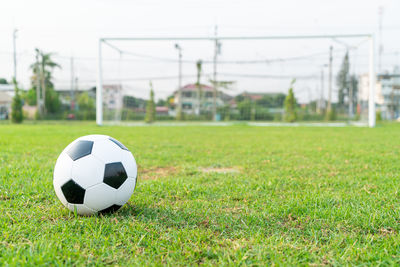 Soccer ball on grass