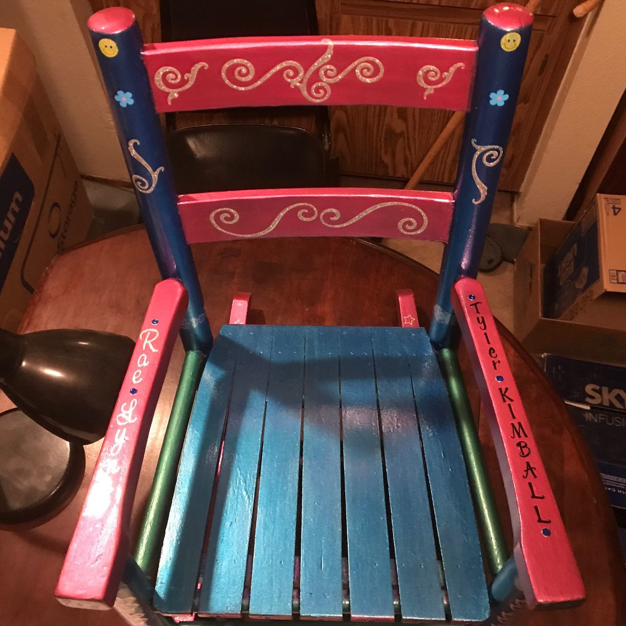 Rocking chair on back