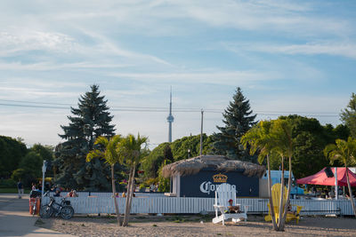 View of park against cloudy sky