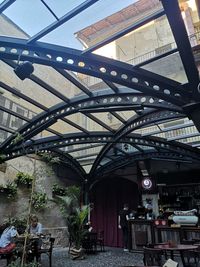 Low angle view of ceiling of railroad station