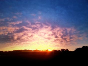 Scenic view of landscape at sunset