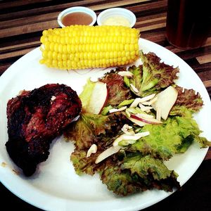 Close-up of served food