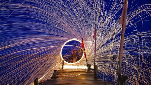 Light trails at night