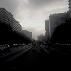 City street with buildings in background