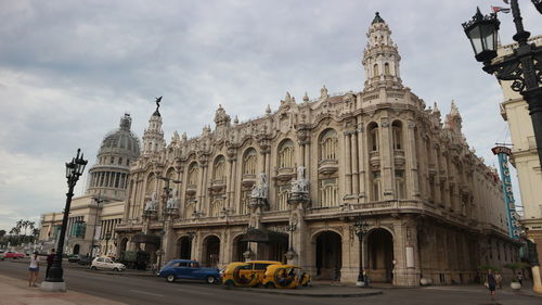 View of building against cloudy sky