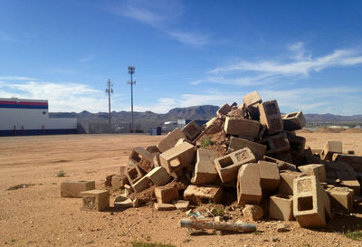 Panoramic view of built structures against sky