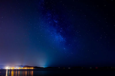 Low angle view of star field against sky at night