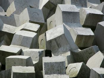 Pile of concrete objects