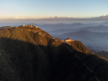 The chandragiri hills resort perched on the top of a mountain