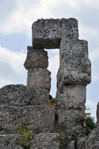 Low angle view of old ruins