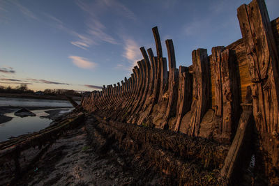 Shipwreck on beach