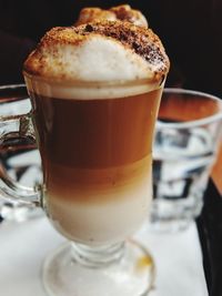 Close-up of cappuccino