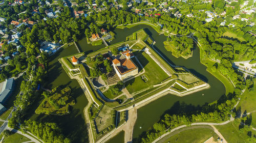 High angle view of castle