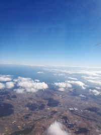 Aerial view of clouds over landscape