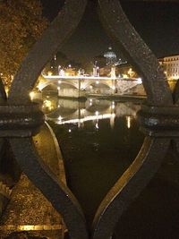 Illuminated built structure at night