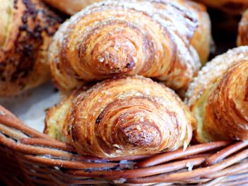 Close-up of bread in basket