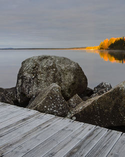 Rocks and water, rättvik, siljan, dalarna, sweden