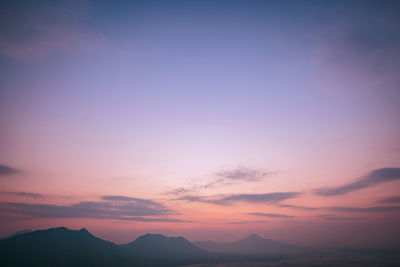 Scenic view of dramatic sky during sunset