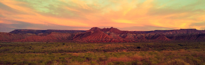 Scenic view of utah desert