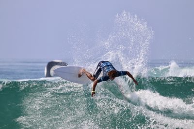 Man surfing in sea