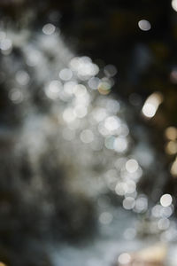 Defocused image of illuminated lights