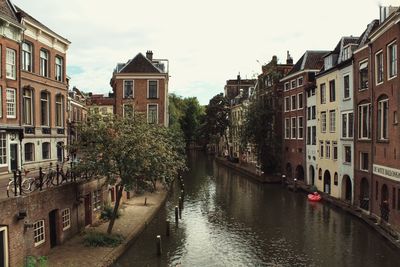 Canal passing through city