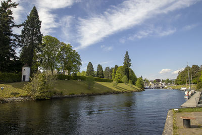 Scenic view of river against sky