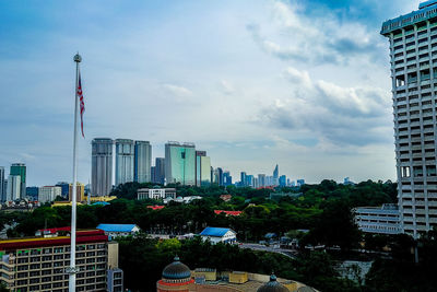 Modern cityscape against sky