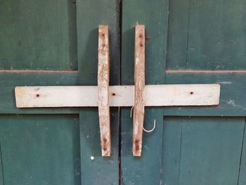 Close-up of closed door