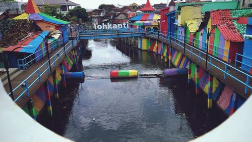 Bridge over canal in city