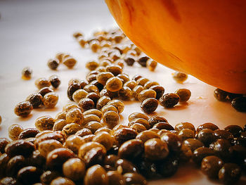 Close-up of berries on table