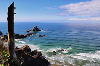 Scenic view of sea against sky